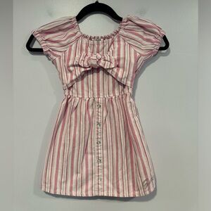 Guess‎ kids pink stripe tie front dress